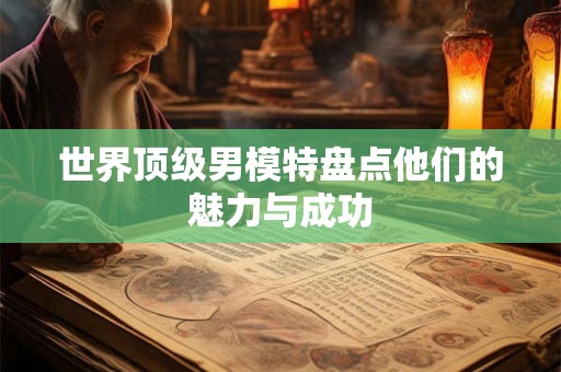 世界顶级男模特盘点他们的魅力与成功