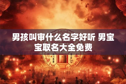 男孩叫审什么名字好听 男宝宝取名大全免费 男孩叫审什么名字好听 男宝宝取名大全免费