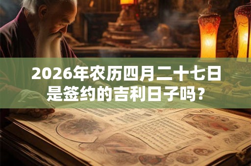 2026年农历四月二十七日是签约的吉利日子吗? 2026年农历四月二十七日是签约的吉利日子吗?