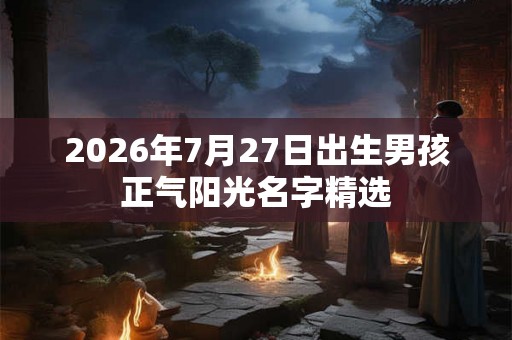 2026年7月27日出生男孩正气阳光名字精选