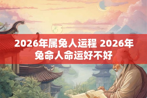 2026年属兔人运程 2026年兔命人命运好不好 2026年属兔人运程 2026年兔命人命运好不好