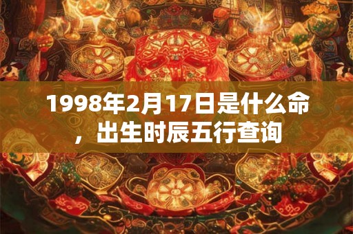 1998年2月17日是什么命，出生时辰五行查询