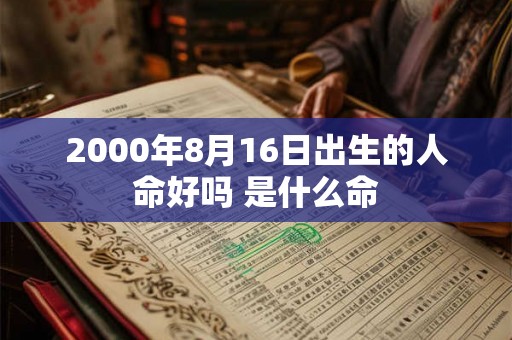2000年8月16日出生的人命好吗 是什么命