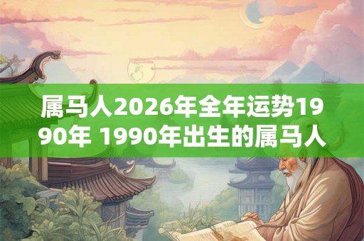 属马人2026年全年运势1990年 1990年出生的属马人2026年运势如何