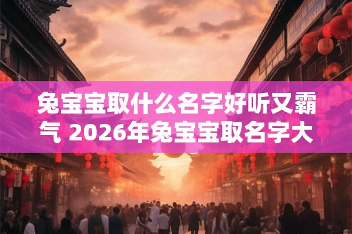 兔宝宝取什么名字好听又霸气 2026年兔宝宝取名字大全 兔宝宝取什么名字好听又霸气 2026年兔宝宝取名字大全