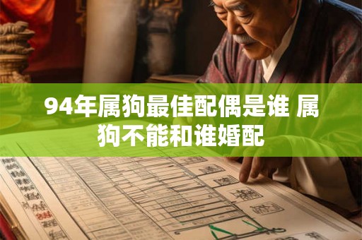 94年属狗最佳配偶是谁 属狗不能和谁婚配