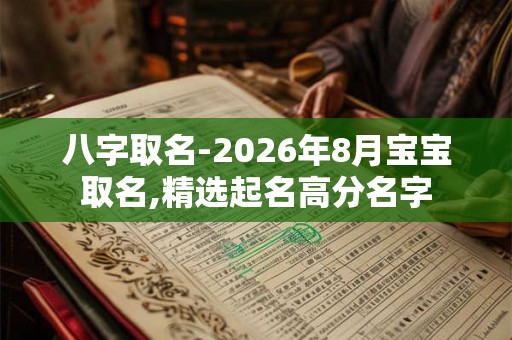 八字取名-2026年8月宝宝取名,精选起名高分名字