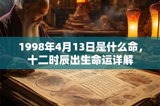 1998年4月13日是什么命,十二时辰出生命运详解 1998年4月13日是什么命,十二时辰出生命运详解