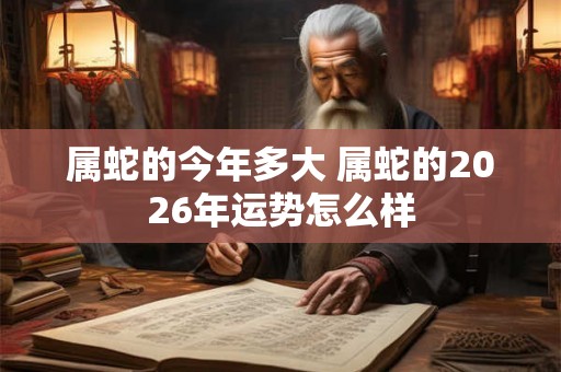 属蛇的今年多大 属蛇的2026年运势怎么样