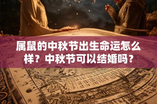 属鼠的中秋节出生命运怎么样？中秋节可以结婚吗？