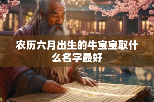 农历六月出生的牛宝宝取什么名字最好