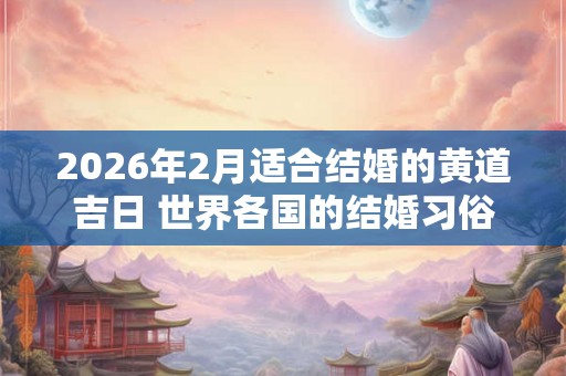 2026年2月适合结婚的黄道吉日 世界各国的结婚习俗是什么样