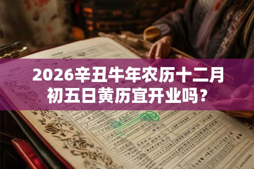 2026辛丑牛年农历十二月初五日黄历宜开业吗? 2026辛丑牛年农历十二月初五日黄历宜开业吗?