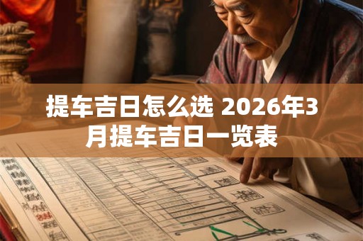 提车吉日怎么选 2026年3月提车吉日一览表