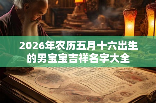 2026年农历五月十六出生的男宝宝吉祥名字大全