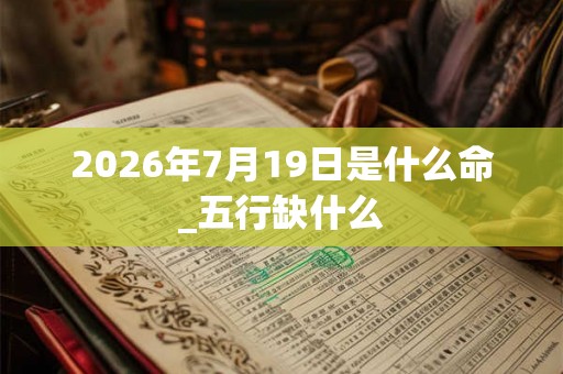 2026年7月19日是什么命_五行缺什么 2026年7月19日是什么命_五行缺什么