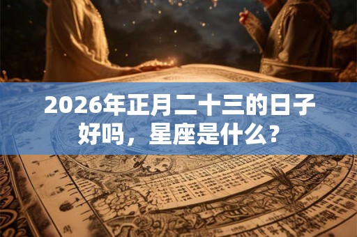 2026年正月二十三的日子好吗，星座是什么？