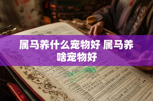 属马养什么宠物好 属马养啥宠物好