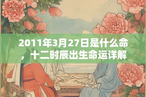 2011年3月27日是什么命,十二时辰出生命运详解 2011年3月27日是什么命,十二时辰出生命运详解