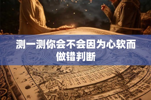 测一测你会不会因为心软而做错判断