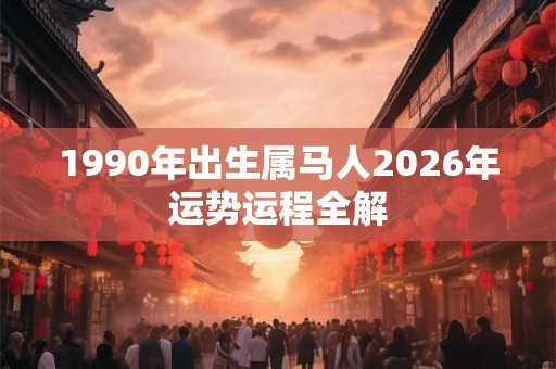 1990年出生属马人2026年运势运程全解