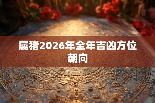 属猪2026年全年吉凶方位朝向