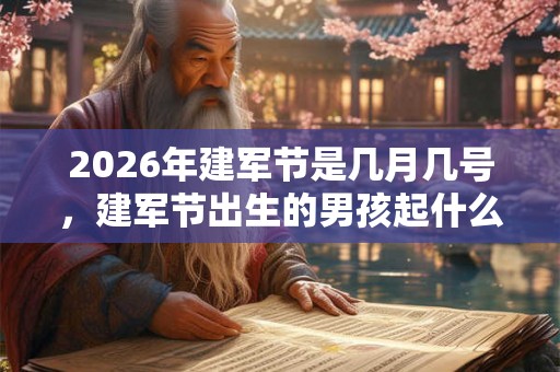 2026年建军节是几月几号,建军节出生的男孩起什么名字合适 2026年建军节是几月几号,建军节出生的男孩起什么名字合适
