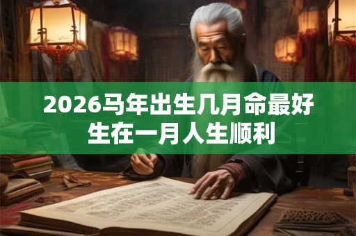 2026马年出生几月命最好 生在一月人生顺利 2026马年出生几月命最好 生在一月人生顺利