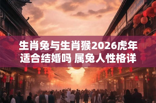 生肖兔与生肖猴2026虎年适合结婚吗 属兔人性格详解