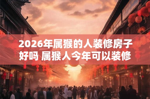 2026年属猴的人装修房子好吗 属猴人今年可以装修房屋吗 2026年属猴的人装修房子好吗 属猴人今年可以装修房屋吗