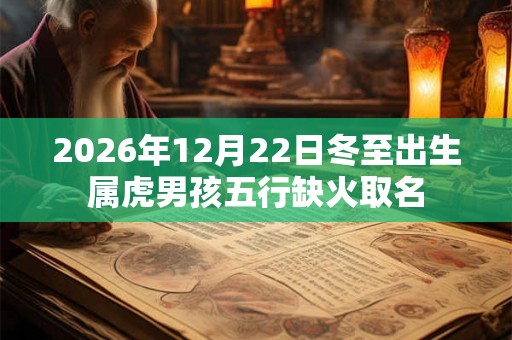 2026年12月22日冬至出生属虎男孩五行缺火取名
