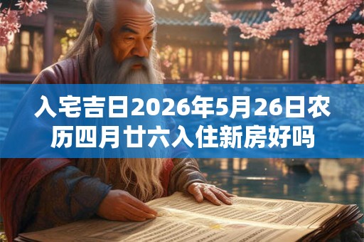 入宅吉日2026年5月26日农历四月廿六入住新房好吗 入宅吉日2026年5月26日农历四月廿六入住新房好吗