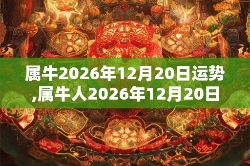 属牛2026年12月20日运势,属牛人2026年12月20日财运,生肖牛2026年12月20日运势