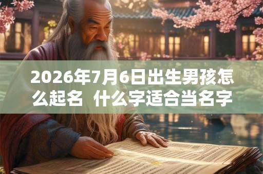 2026年7月6日出生男孩怎么起名 什么字适合当名字 2026年7月6日出生男孩怎么起名 什么字适合当名字