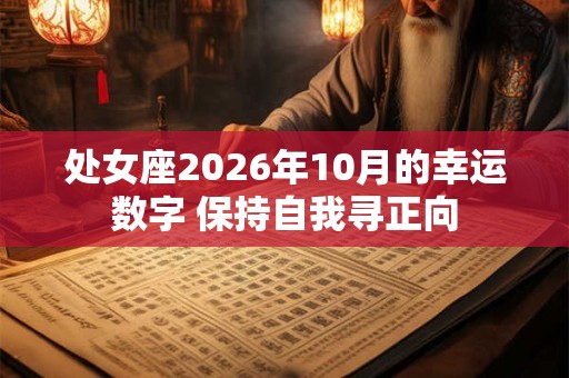 处女座2026年10月的幸运数字 保持自我寻正向