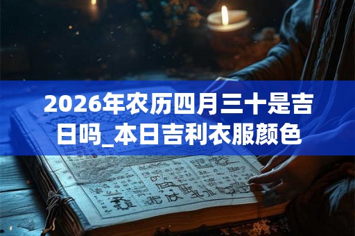 2026年农历四月三十是吉日吗_本日吉利衣服颜色