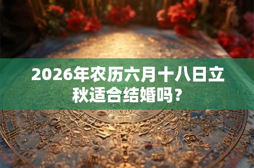 2026年农历六月十八日立秋适合结婚吗? 2026年农历六月十八日立秋适合结婚吗?