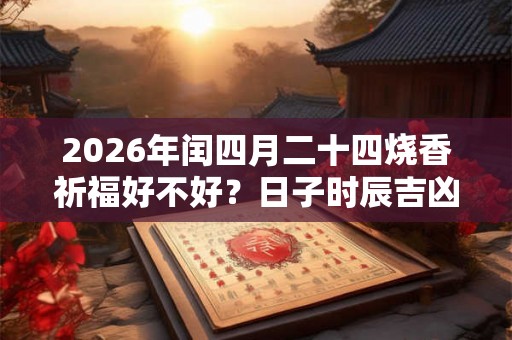 2026年闰四月二十四烧香祈福好不好？日子时辰吉凶？
