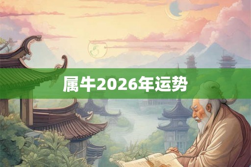 属牛2026年运势