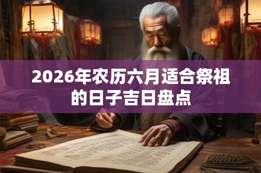 2026年农历六月适合祭祖的日子吉日盘点