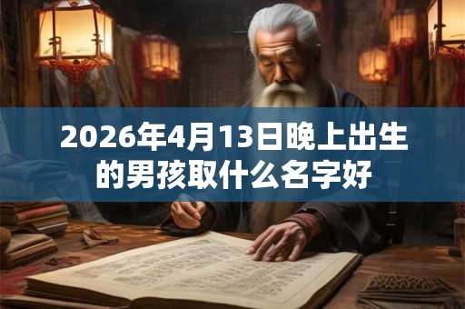 2026年4月13日晚上出生的男孩取什么名字好