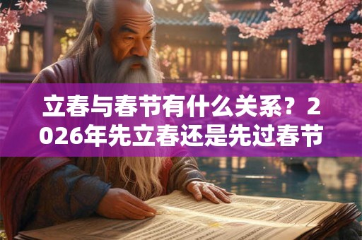 立春与春节有什么关系？2026年先立春还是先过春节