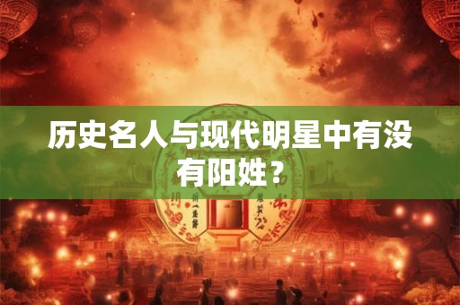 历史名人与现代明星中有没有阳姓？