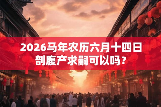 2026马年农历六月十四日剖腹产求嗣可以吗？