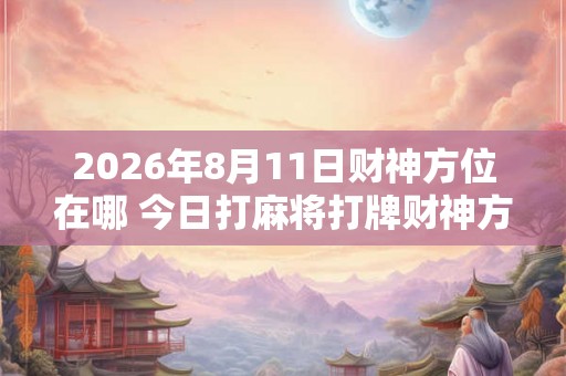 2026年8月11日财神方位在哪 今日打麻将打牌财神方位