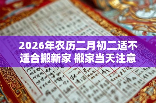 2026年农历二月初二适不适合搬新家 搬家当天注意事项