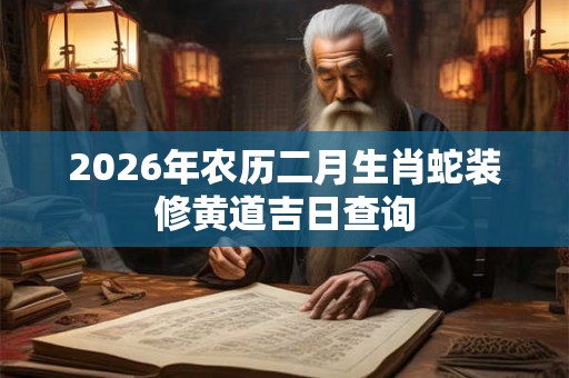 2026年农历二月生肖蛇装修黄道吉日查询 2026年农历二月生肖蛇装修黄道吉日查询