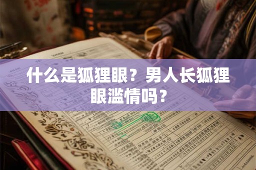 什么是狐狸眼?男人长狐狸眼滥情吗? 什么是狐狸眼?男人长狐狸眼滥情吗?