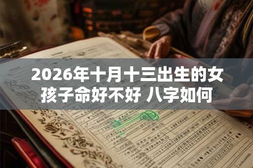 2026年十月十三出生的女孩子命好不好 八字如何