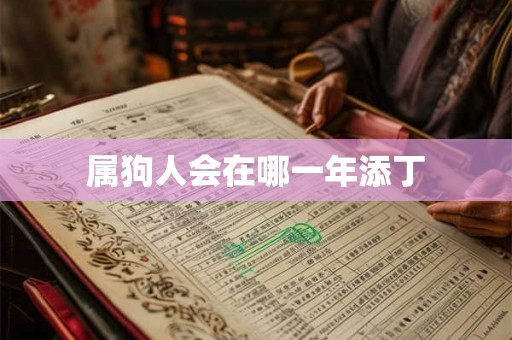 属狗人会在哪一年添丁